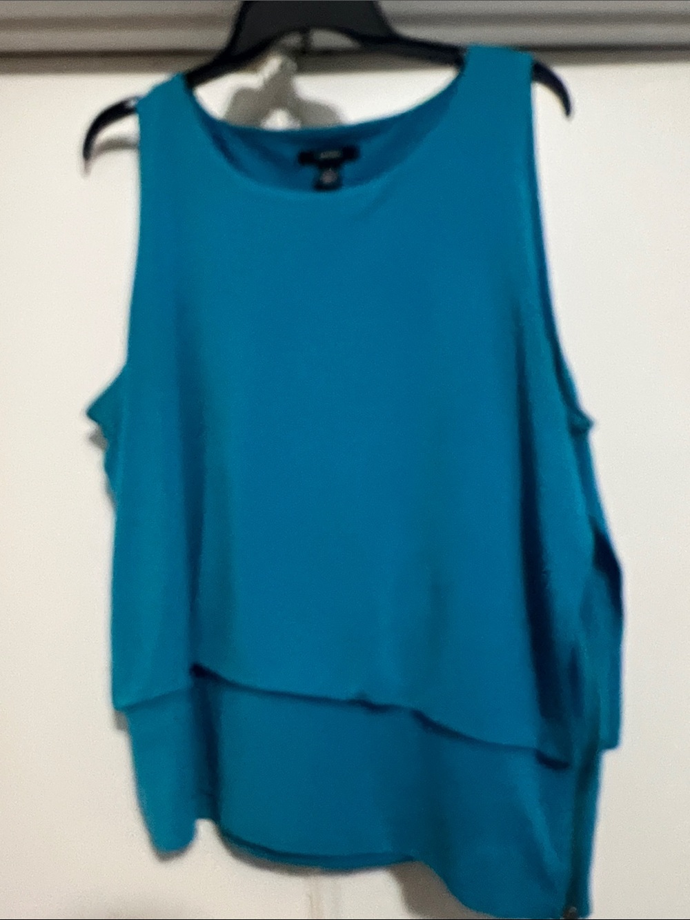 Alfani Teal Layered Sleeveless Tank